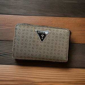 GUESS Abbas Monogram Black/ Grey Bifold Wallet NWT